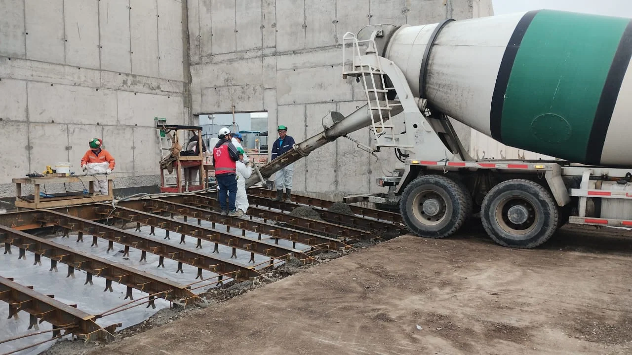 Hormigonado en obras civiles industriales.