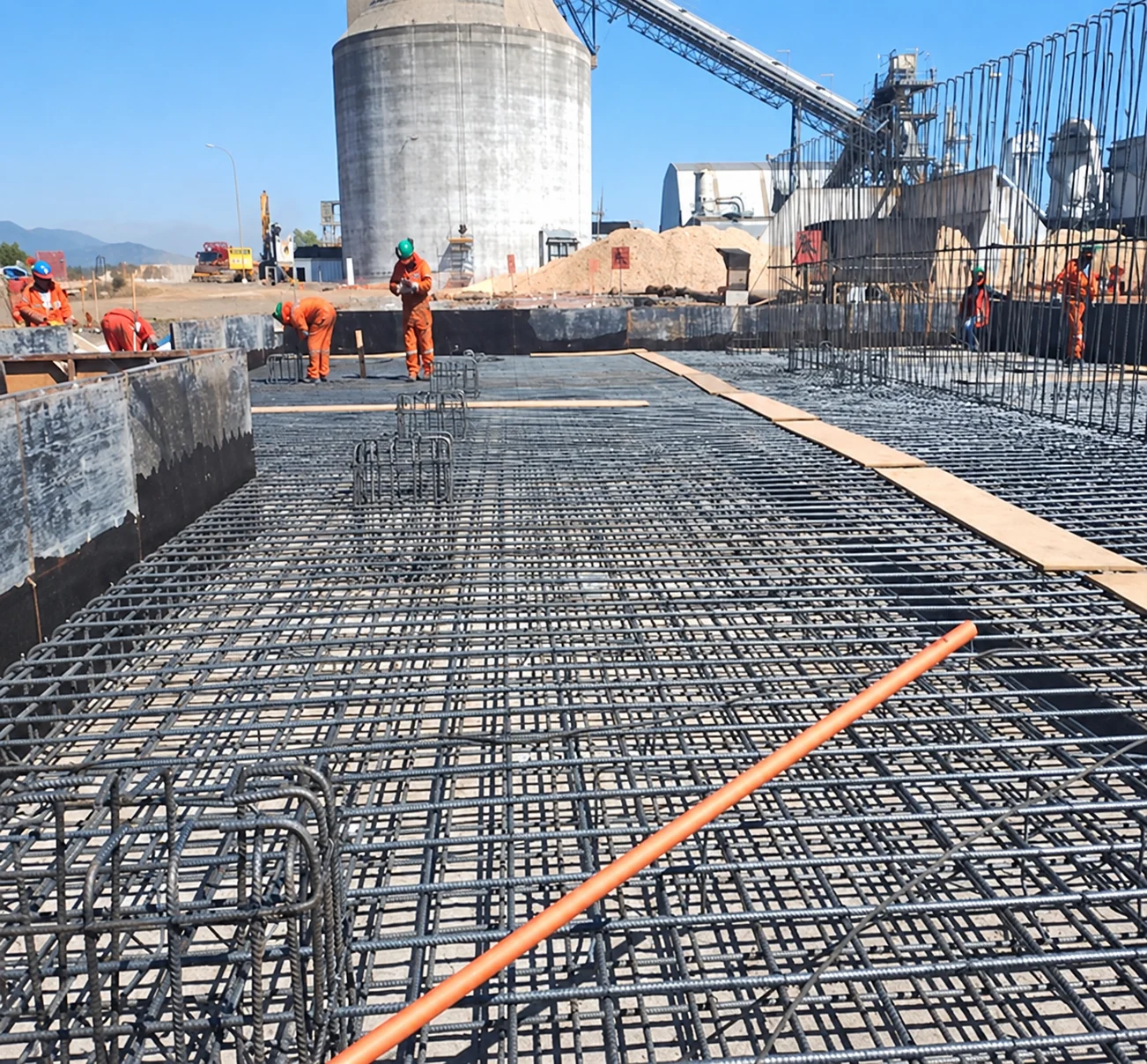 Enfierradura para las fundaciones del proyecto.