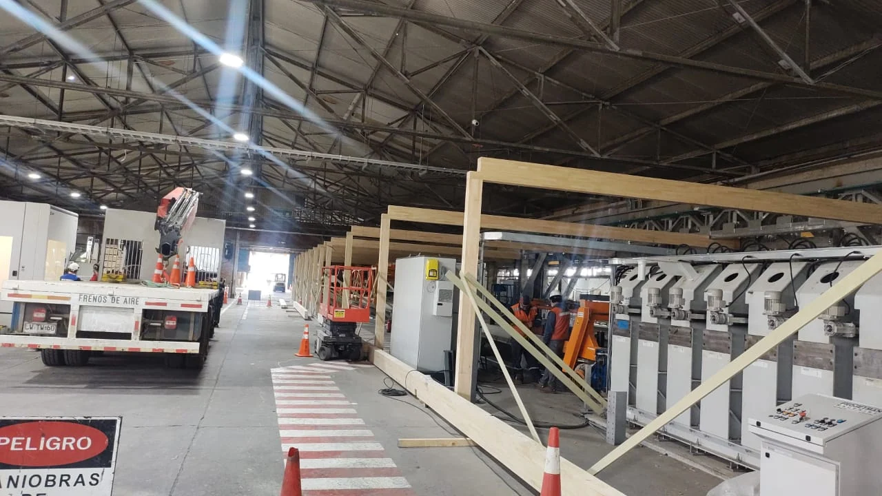 Montaje de la estructura del cierre.
