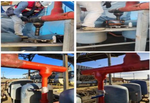Modificación del manifold de la red contra incendio.